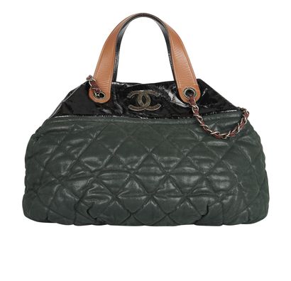 Small In The Mix Tote, &pound;1,100, Handbags, Black/Brown/Green, Leather, Front view